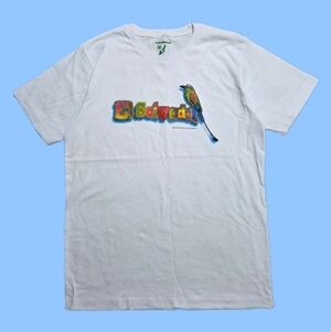 Libertad Men's Medium White El Salvador Graphic Cotton T-Shirt